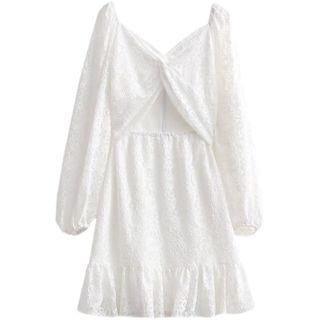 Lace Cutout Mini A-line Dress