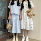 Short-sleeve Floral Top / Skirt / Dress
