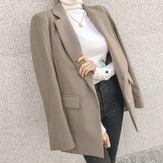 Metallic One-button Blazer