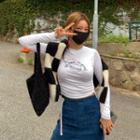 Smiley-printed Drawstring T-shirt