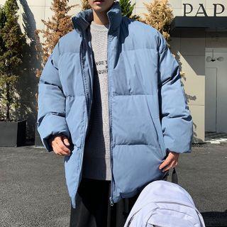 Long Sleeve Turtleneck Plain Padded Jacket