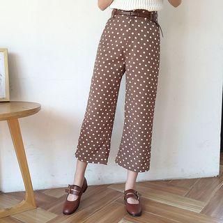 Dotted Straight Cut Pants