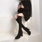 Exclusive Chunky-heel Slim-fit Long Boots