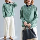 Long-sleeve Half-button Shirt