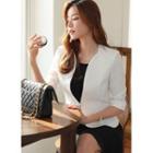 Collarless Faux-pearl Jacket