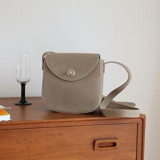 Faux-suede Square Shoulder Bag