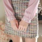 Floral-detail Puff-shoulder Shirt