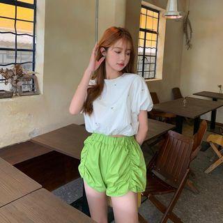 Short-sleeve Flower Top / Shorts