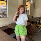 Short-sleeve Flower Top / Shorts