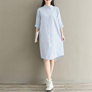 Striped Medium Long Shirtdress