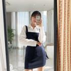 Set: Sleeveless Knit Top + Miniskirt