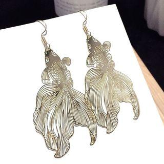 Alloy Goldfish Dangle Earring 1 Pair - As Shown In Figure - One Size