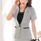 Piped One-button Blazer / Pencil Skirt / Camisole