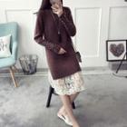 Embellished High Neck Knit Dress