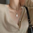 Letter H Pendant Layered Choker Necklace