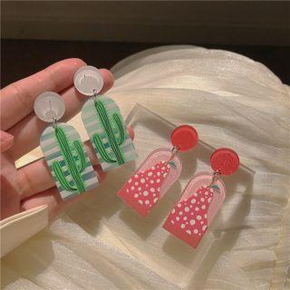Cactus / Pear Acrylic Dangle Earring