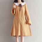 Bell-sleeve Collared Dress