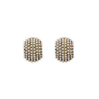 Faux Pearl Earring 1 Pair - 925 Silver Earrings - C-shaped - As Shown In Figure - One Size