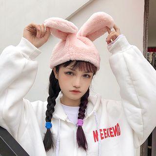Flannel Rabbit Ear Brimless Hat