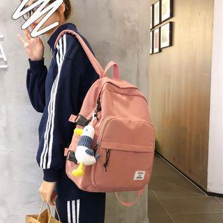 Set: Applique Lightweight Backpack + Bag Charm