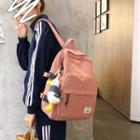Set: Applique Lightweight Backpack + Bag Charm