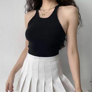 Plain Open-back Knit Camisole