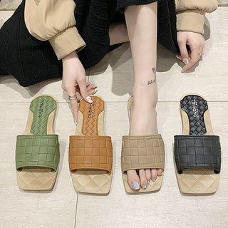 Flat Woven Slide Sandals