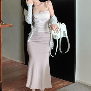 Camisole Top / Midi Mermaid Skirt / Cardigan