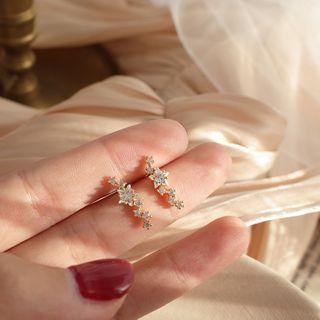 Rhinestone Star Clip-on Earring 1 Pair - Clip-on Earrings - One Size