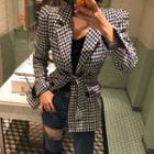 Double-breasted Padded-detail Jacket In 2 Designs