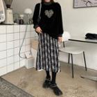 Sweatshirt / Midi A-line Skirt