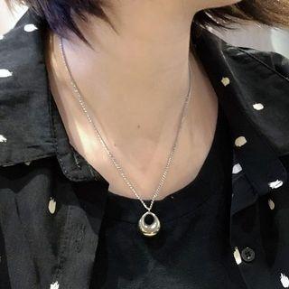 Stainless Steel Droplet Pendant Necklace As Shown In Figure - One Size