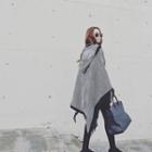 Geometry Hooded Poncho Poncho - One Size