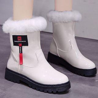 Appliqu  Platform Short Snow Boots