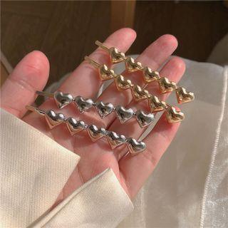 Set Of 2: Heart Alloy Hair Pin
