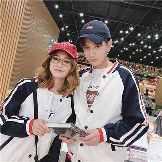 Couple Matching Lettering Baseball Jacket / Sweatpants