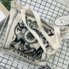 Print Canvas Tote Bag Off-white - One Size
