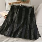 High-waist Colorblock Midi Skirt