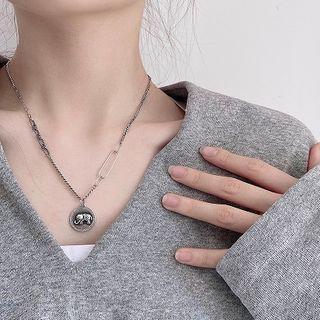 925 Sterling Silver Elephant Pendant Necklace 1 Pc - Silver - One Size