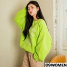 Tall Size Vivid-color Printed Sweatshirt