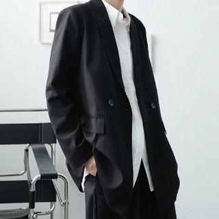 Twins Button Slit Oversize Blazer