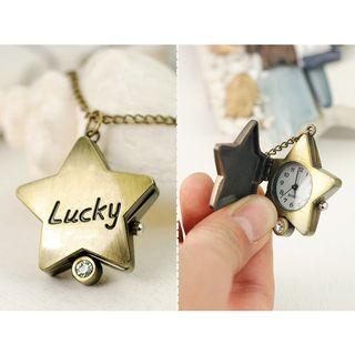 Retro Star Necklace Watch