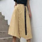 Plain Short Sleeve T-shirt / Plain Midi A-line Skirt