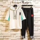 Set: Hood Short-sleeve T-shirt + Sweatpants