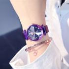 Set: Glitter Diamond Cut Bracelet Watch + Bangle