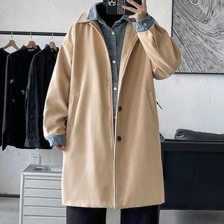 Mock Two-piece Single-breasted Midi Coat