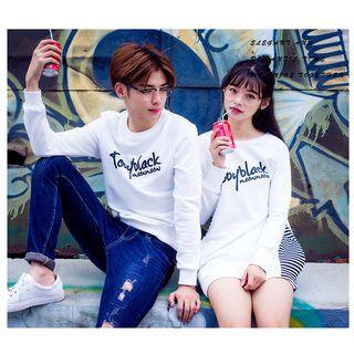 Couple Matching Lettering Long-sleeve T-shirt / T-shirt Dress