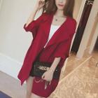 Open Front 3/4-sleeve Jacket