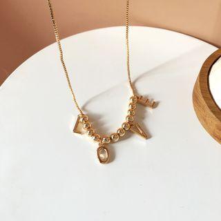 Love Lettering Pendant Alloy Choker