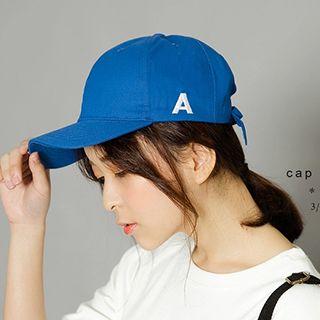 Embroidered Letter Snapback Cap